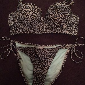 Cheetah print bathing suit