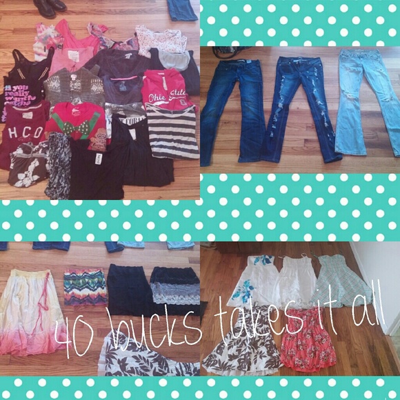 Clothes pants shoes dresses tops jackets