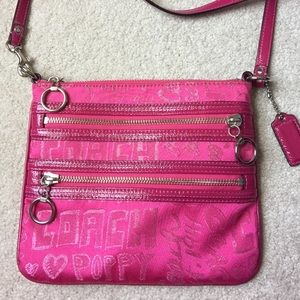 Coach Poppy Hot Pink Satchel