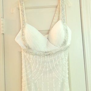 Beaded, Sequined, Floor Length Prom Dress