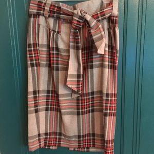 Plaid Pencil Skirt