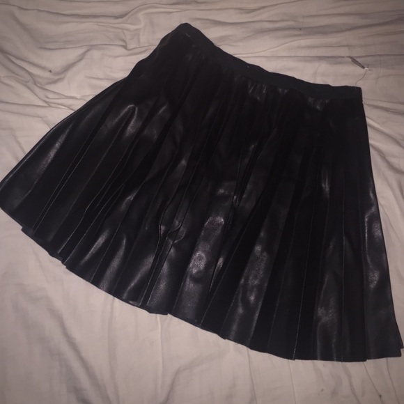 Leather skater skirt
