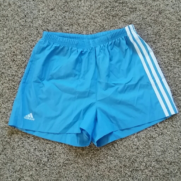 baby blue adidas shorts