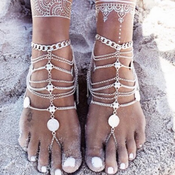 ❤️SOLD❤️Tassel Jewelry Anklet Chain Multilayer