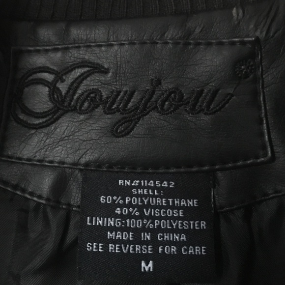 Jou Jou Black Vegan Leather Jacket - Picture 4 of 4