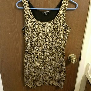 Beautiful forever21 gold and black mini dress