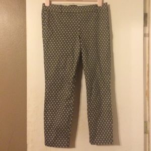Geometric black and white J. Crew Minnie pant