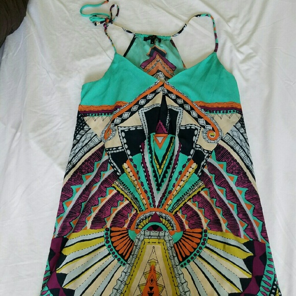 Glam Geometric Pattern Dress