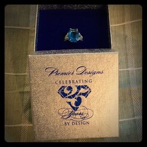 Premier design blue topaz ring