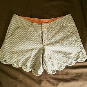 Lilly Pulitzer Scalloped Seersucker Shorts