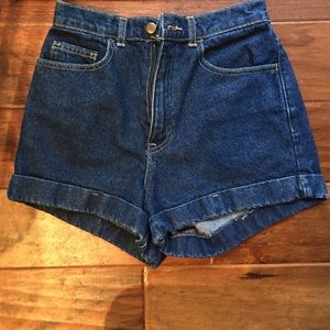 American Apparel high waisted denim shorts Size 27