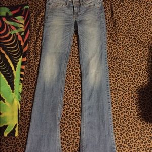 Hollister stretch boot cut jeans size 1 reg
