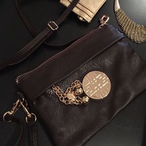 Never used!Brown Leather Cross Body/ Multi Use Bag