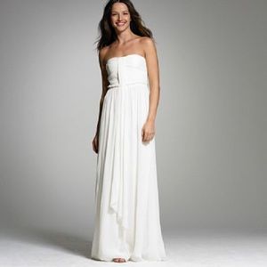 J. Crew Whitney Gown Dress White size 4 great for wedding or prom etc