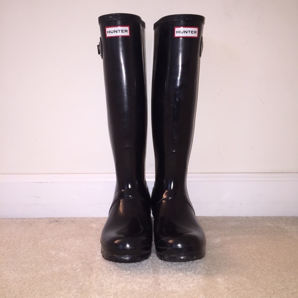 Women's black Hunter boots