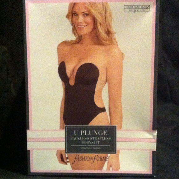 Deep plunge, strapless shaping body suit (411)