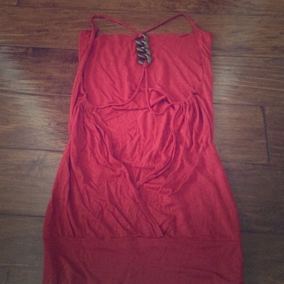 Cute embellished open back tank