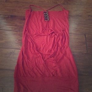 Cute embellished open back tank