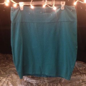 Plus Size Polka Dot Pencil Skirt