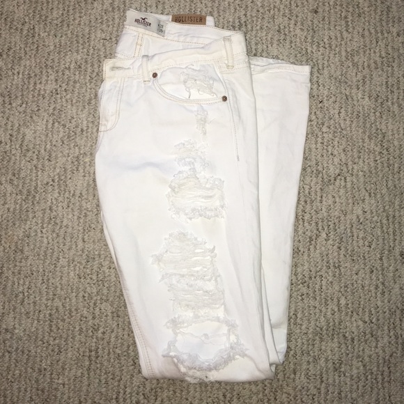 White Distressed Hollister Jeans