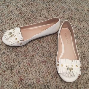 White Aldo Loafers