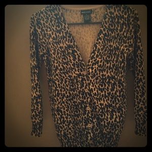 Leopard print cardigan