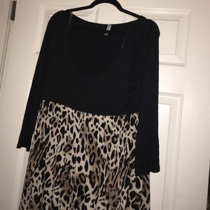 Black and leopard maxi