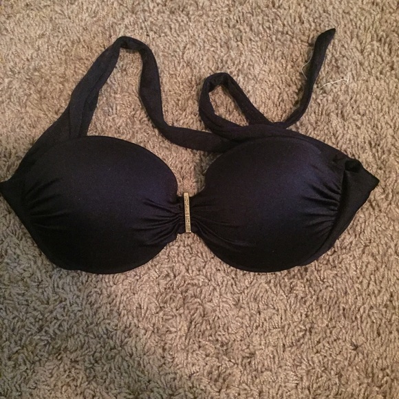 Black strapless bathing suit top