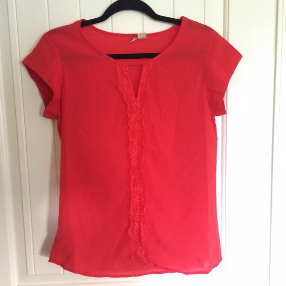 Red lace top