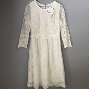 Cream lace dress from online boutique