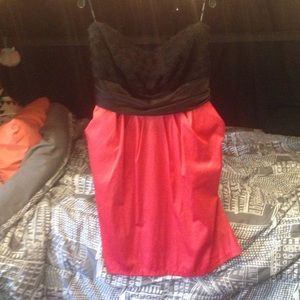 Satin Formal Dress with Flower Detail