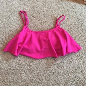 Hot pink roxy bikini top