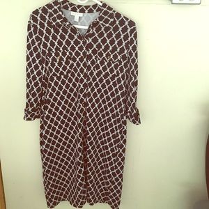 Ladies button down shirt dress