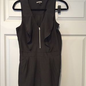 Black shorts zip front romper!