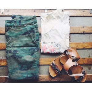 skinny| camo ankle pants
