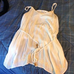 White motherhood maternity tank