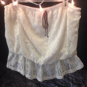 Cream Crochet Crop