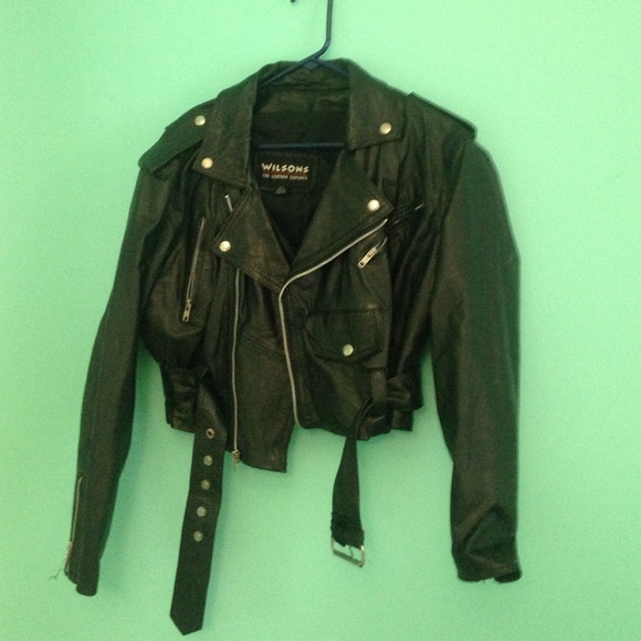 Authentic leather biker jacket