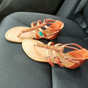 Orange sandals