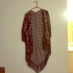 Southwestern fringed cardigan