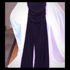 Black strapless jumpsuit