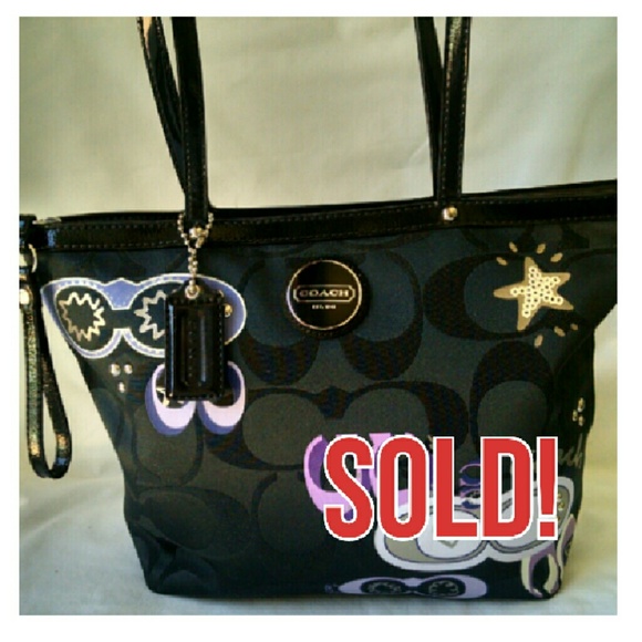 Coach Handbag Signature Sequin Applique Tote