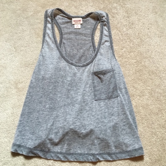 Gray crop tank top