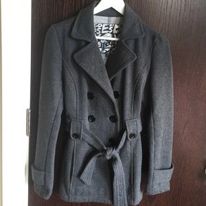 Grey Mid-Length Peacoat