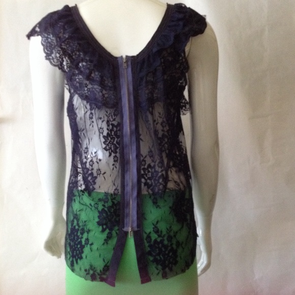 Free People See-thru Lace Top. XS - Picture 3 of 4