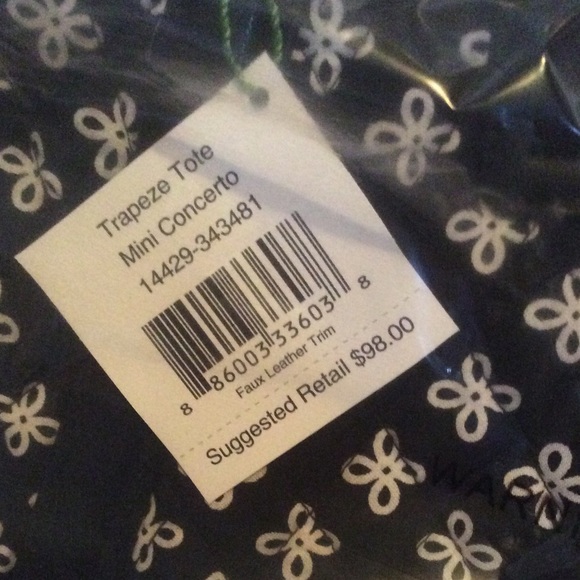 Vera Bradley Trapeze Tote Mini Concerto NWT - Picture 4 of 4