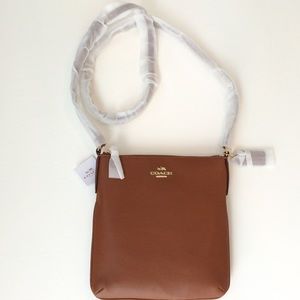 NWT Coach Crossgrain Leather North South Crossbody