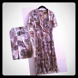 100% silk wrap dress