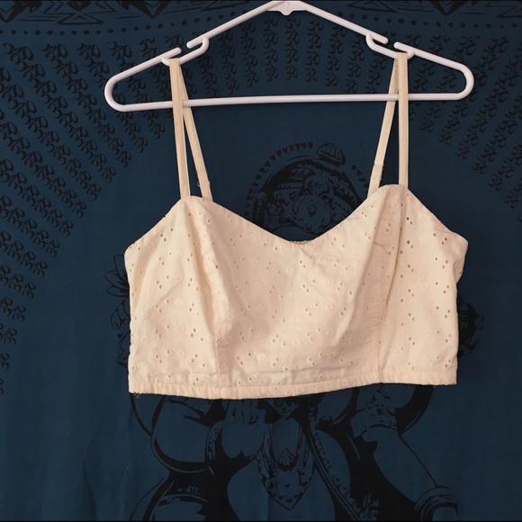 creme bustier top