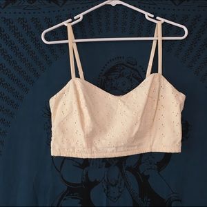 creme bustier top